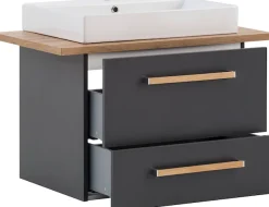 Schildmeyer Waschtisch »Duo, Waschtisch, melaminharzbeschichtet, Made in Germany, B: 80 cm« Solide Verarbeitung - Dieses Produkt ist in Deutschland gefertigt