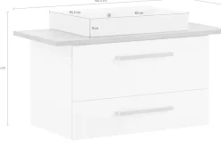 Schildmeyer Waschtisch »Duo, Waschtisch, Made in Germany, B: 100 cm« Solide Verarbeitung - Dieses Produkt ist in Deutschland gefertigt
