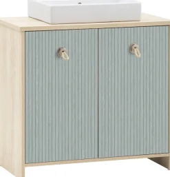 Schildmeyer Waschtisch »SONDERBY, 2 Türen, Breite 83,2 cm, MADE IN GERMANY« 2 Stk. tlg. Seilgriffe im maritimen Look, MADE IN GERMANY