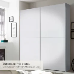 Schlafkontor Schwebetürenschrank »Time Schrank, Kleiderschrank mit Schiebetüren« 4 Türelemente als Schachbrettoptik