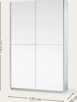 Schlafkontor Schwebetürenschrank »Heimo/Fast Schrank Kleiderschrank Garderobe« geringe Tiefe, ausziehbarer Kleiderstange, Garderobenschrank, 6 Böden