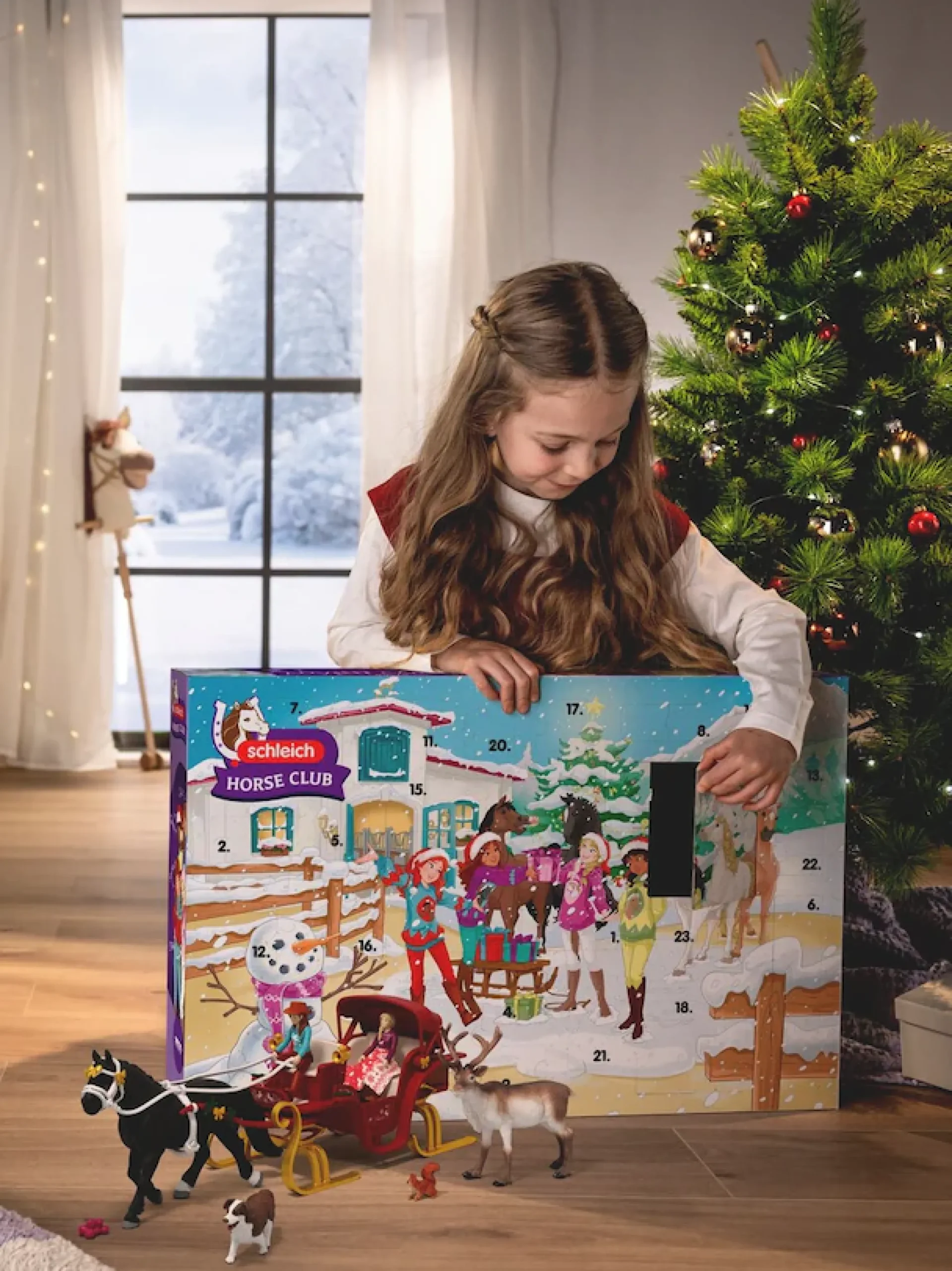 Schleich® Adventskalender »HORSE CLUB, Weihnachtliche Schlittenfahrt (99179)« ab 5 Jahren