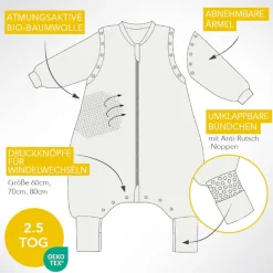 Schlummersack Babyschlafsack »Schlafsack mit Füßen 2.5 Tog«