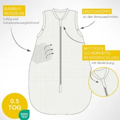 Schlummersack Babyschlafsack »Schlafsack ohne Füßen 0.5 Tog«