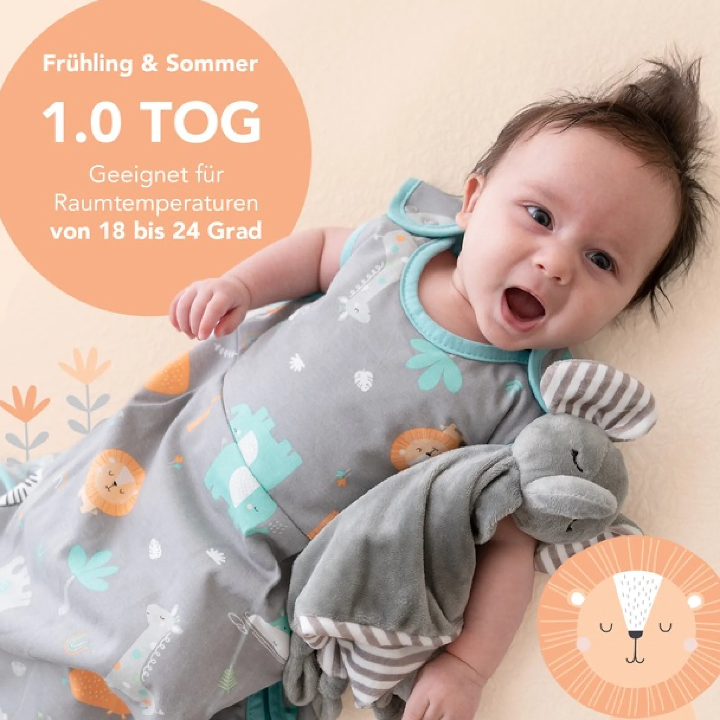 Schlummersack Babyschlafsack »Schlafsack ohne Füßen 1.0 Tog«