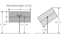 Schneider Schirme Balkonschirm »»Avellino«« 180x130 cm, flexibler Allrounder unter den Sonnenschirmen