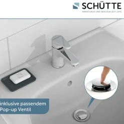 Schütte Waschtischarmatur »ALASKA« inkl. Pop-up-Ablaufventil, geräuscharme Kartusche, leichte Montage