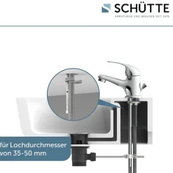 Schütte Waschtischarmatur »ATHOS PLUS« geräuscharme Kartusche, Marken-Mischdüse, inkl. Zugstange