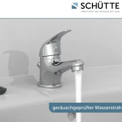 Schütte Waschtischarmatur »ATHOS PLUS« geräuscharme Kartusche, Marken-Mischdüse, inkl. Zugstange