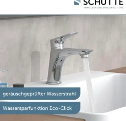 Schütte Waschtischarmatur »BOSTON« wassersparende Eco-Click-Funktion, inkl. Pop-Up