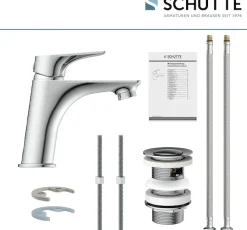 Schütte Waschtischarmatur »BOSTON« wassersparende Eco-Click-Funktion, inkl. Pop-Up