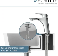 Schütte Waschtischarmatur »BOSTON« wassersparende Eco-Click-Funktion, inkl. Pop-Up