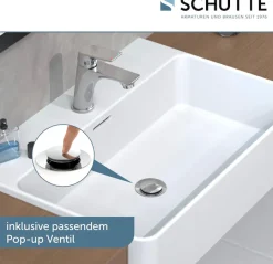 Schütte Waschtischarmatur »BOSTON« wassersparende Eco-Click-Funktion, inkl. Pop-Up