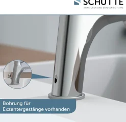 Schütte Waschtischarmatur »BOSTON« wassersparende Eco-Click-Funktion, inkl. Pop-Up