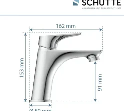 Schütte Waschtischarmatur »BOSTON« wassersparende Eco-Click-Funktion, inkl. Pop-Up