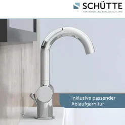 Schütte Waschtischarmatur »CORNWALL« energiesparende Cold-Start-Funkt., 150° schwenkbar, inkl. Pop-up