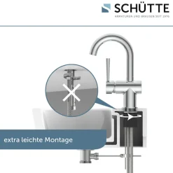 Schütte Waschtischarmatur »CORNWALL« energiesparende Cold-Start-Funkt., 150° schwenkbar, inkl. Pop-up