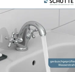 Schütte Waschtischarmatur »Elk« mit Zugstange, mit Ablaufgarnitur, Mischbatterie, Chrom