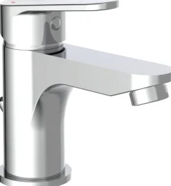 Schütte Waschtischarmatur »Futura« Wasserhahn Bad mit Zugstange, DVGW zertifiziert. Chrom