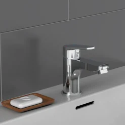 Schütte Waschtischarmatur »Futura« Wasserhahn Bad mit Zugstange, DVGW zertifiziert. Chrom