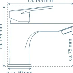 Schütte Waschtischarmatur »Futura« Wasserhahn Bad mit Zugstange, DVGW zertifiziert. Chrom