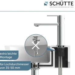 Schütte Waschtischarmatur »MANHATTAN« Verbrühschutz, wassersparend, Marken-Mischüse