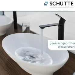 Schütte Waschtischarmatur »MONTANA« Hoher Auslauf Aufsatzwaschbecken Energiesparende Cold-Start-Funktion