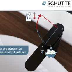 Schütte Waschtischarmatur »MONTANA« Hoher Auslauf Aufsatzwaschbecken Energiesparende Cold-Start-Funktion