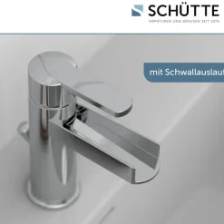 Schütte Waschtischarmatur »Niagara« mit Zugstange, Wasserhahn mit Wasserfall, Mischbatterie Waschbecken