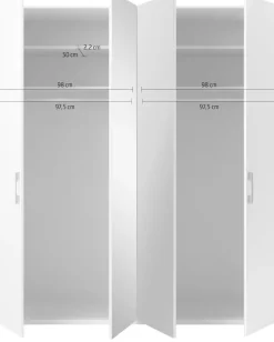 set one by Musterring Drehtürenschrank »Henderson« mit Spiegel, in 2 Breiten, inkl. Fachböden und Kleiderstangen