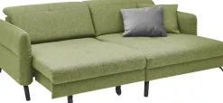 set one by Musterring Ecksofa »SO 4400 V« wahlweise mit motorischer Bettfunktion & Kopfverstellung, Fuß schwarz