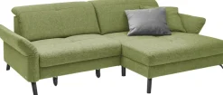 set one by Musterring Ecksofa »SO 4400 V« wahlweise mit motorischer Bettfunktion & Kopfverstellung, Fuß schwarz