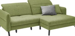 set one by Musterring Ecksofa »SO 4400 V« wahlweise mit motorischer Bettfunktion & Kopfverstellung, Fuß schwarz