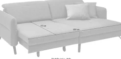 set one by Musterring Ecksofa »SO 4400 V« wahlweise mit motorischer Bettfunktion & Kopfverstellung, Fuß schwarz
