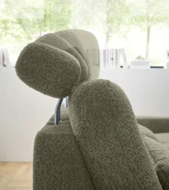 set one by Musterring Ecksofa »SO 3600, inkl motor. Sitztiefenverstellung, Kopfstützen, Nierenkissen« Sitzhöhe 42 cm, Kaltschaum, Breite 293 x Tiefe 180 cm, Kama olive