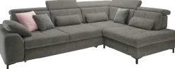 set one by Musterring Ecksofa »SO 3400 Sitzhöhe 47cm oder 49cm, Sitztiefe verstellbar, B/T 317/220 cm« Kaltschaumpolsterung, Flachgewebe, whlw. mit Funktionen, Sitzhöhe 47