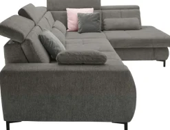 set one by Musterring Ecksofa »SO 3400 Sitzhöhe 47cm oder 49cm, Sitztiefe verstellbar, B/T 317/220 cm« Kaltschaumpolsterung, Flachgewebe, whlw. mit Funktionen, Sitzhöhe 47