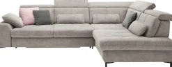 set one by Musterring Ecksofa Kaltschaumpolsterung, Flachgewebe, whlw. mit Funktionen, Sitzhöhe 49