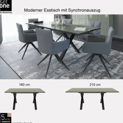 set one by Musterring Esstisch »Reno« 1 Stk. tlg. Mit Vierkantfuß, wählbaren Gestellen und Plattenfarben