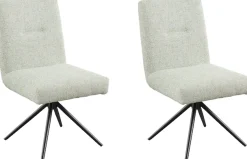 set one by Musterring Esszimmerstuhl »Tracy« (Packung) 2er-Set, Stativgestell schwarz, Sitz aus Webstoff, B52 x T65 cm