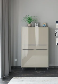 set one by Musterring Highboard »Reno« 1 Stk. tlg. Mit Winkelfuß in diversen Farben, 155 cm Höhe & Farbauswahl