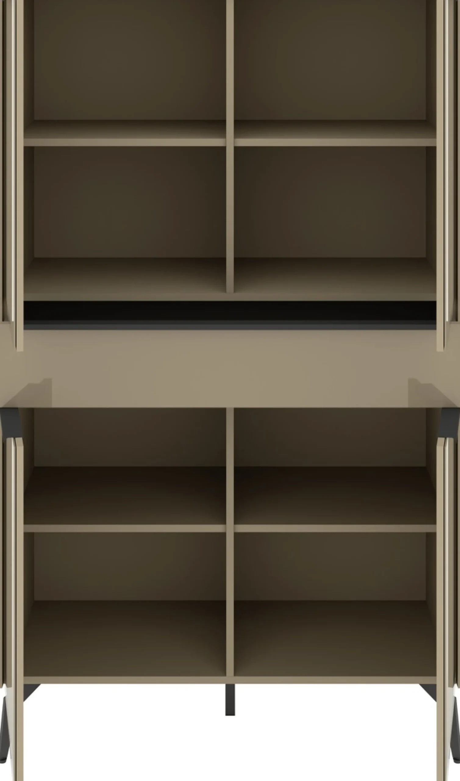 set one by Musterring Highboard »Reno« 1 Stk. tlg. Mit Winkelfuß in diversen Farben, 155 cm Höhe & Farbauswahl