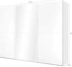 set one by Musterring Schwebetürenschrank »Henderson« mit Spiegel, inkl. Fachböden und Kleiderstangen