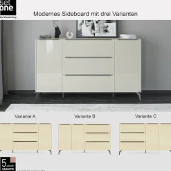 set one by Musterring Sideboard »Reno« 1 Stk. tlg. Mit Winkelfuß in diversen Farben, 109 cm Höhe & Farbauswahl