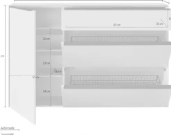 set one by Musterring Sideboard »reno-Dielen« 1 Stk. tlg. 1 Schubkasten, 2 Klappen, 1 Tür, Glasfronten in 2 Farben, 160 x 104 cm