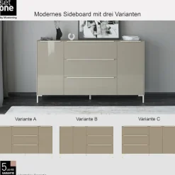 set one by Musterring Sideboard »Reno« 1 Stk. tlg. Mit Winkelfuß in diversen Farben, 108 cm Höhe & Farbauswahl