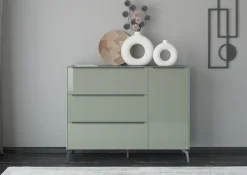 set one by Musterring Sideboard »Reno« 1 Stk. tlg. Mit Winkelfuß in diversen Farben, 109 cm Höhe & Farbauswahl