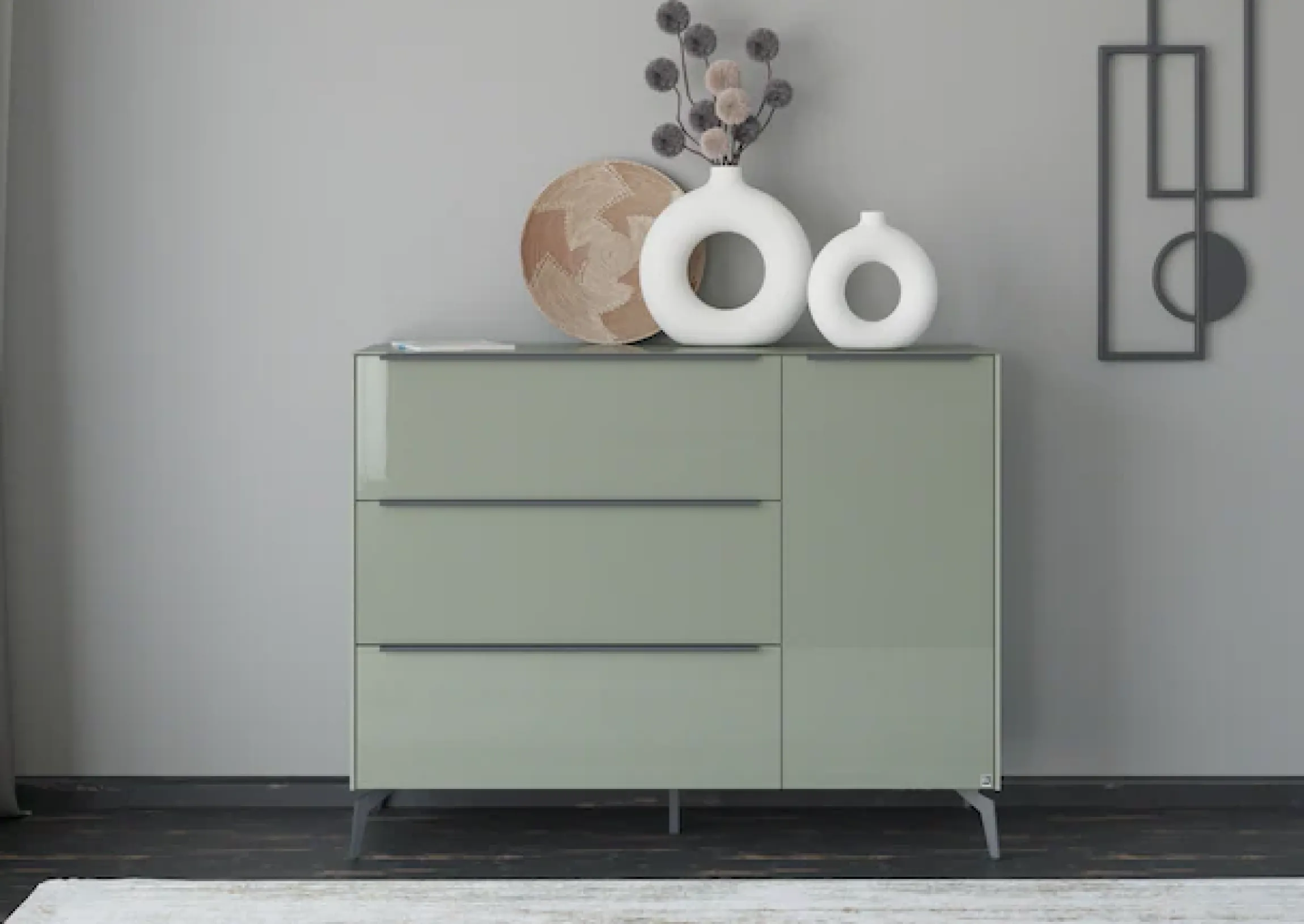 set one by Musterring Sideboard »Reno« 1 Stk. tlg. Mit Winkelfuß in diversen Farben, 109 cm Höhe & Farbauswahl