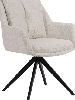 SIT Armlehnstuhl »Bordeaux Bouclé Stoff mit 360° Drehfunktion & Metallgestel« () Flexible Drehfunktion & Öko-Tex Bouclé-Bezug für Komfort