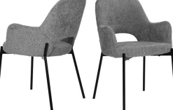 SIT Armlehnstuhl »Kiew 2er-Set Bouclé Esszimmerstühle mit Rücken Cut-Out« (Set) 2 Stk.Öko-Tex Bouclé-Bezug & modernes Rücken Cut-Out Design
